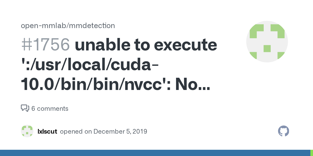 unable to execute '/usr/local/cuda10.0/bin/bin/nvcc' No such file or