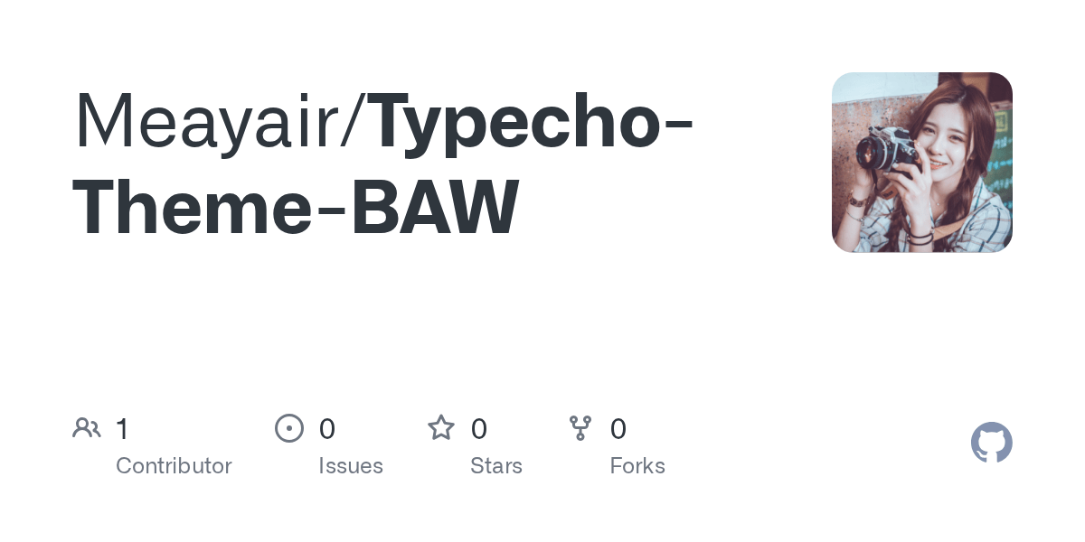 GitHub Meayair/TypechoThemeBAW