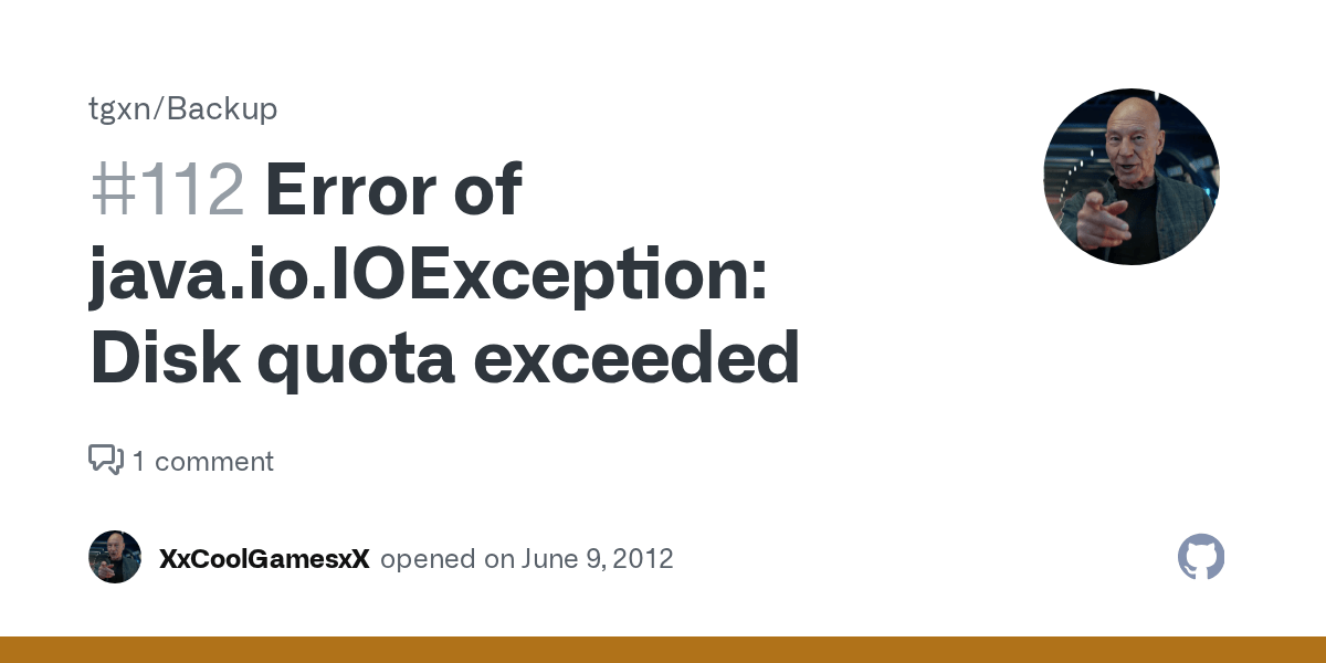 Error of java.io.IOException Disk quota exceeded · Issue 112 · tgxn/Backup · GitHub