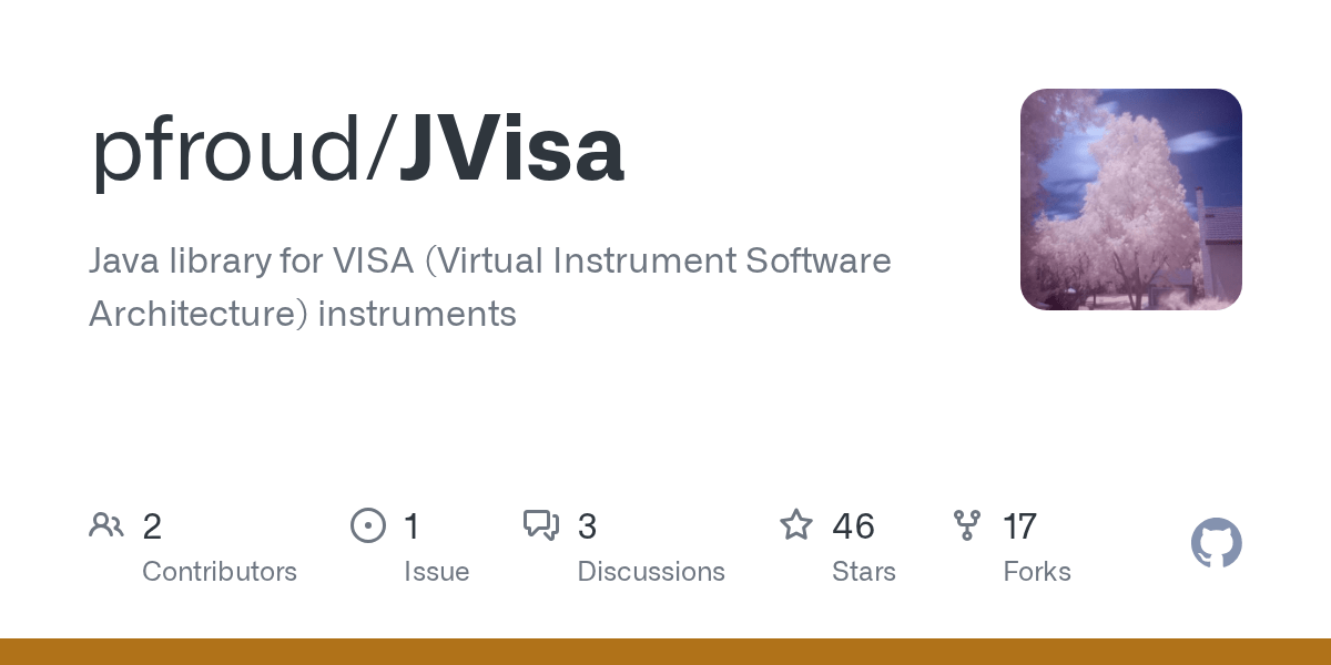 GitHub pfroud/JVisa Java library for VISA (Virtual Instrument Software Architecture) instruments