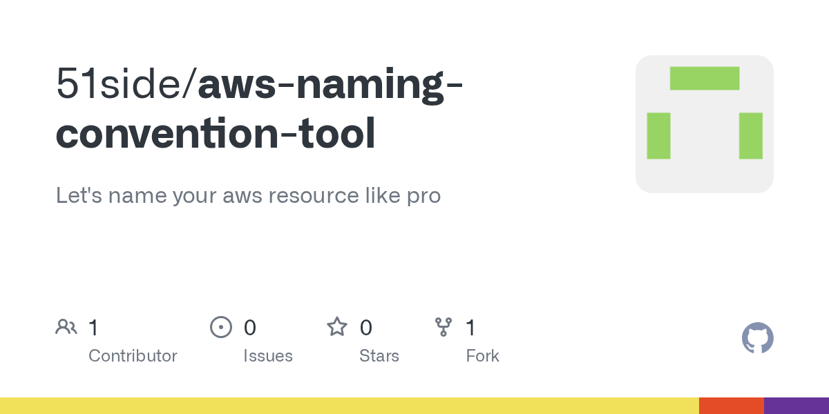 GitHub 51side/awsnamingconventiontool Let's name your aws