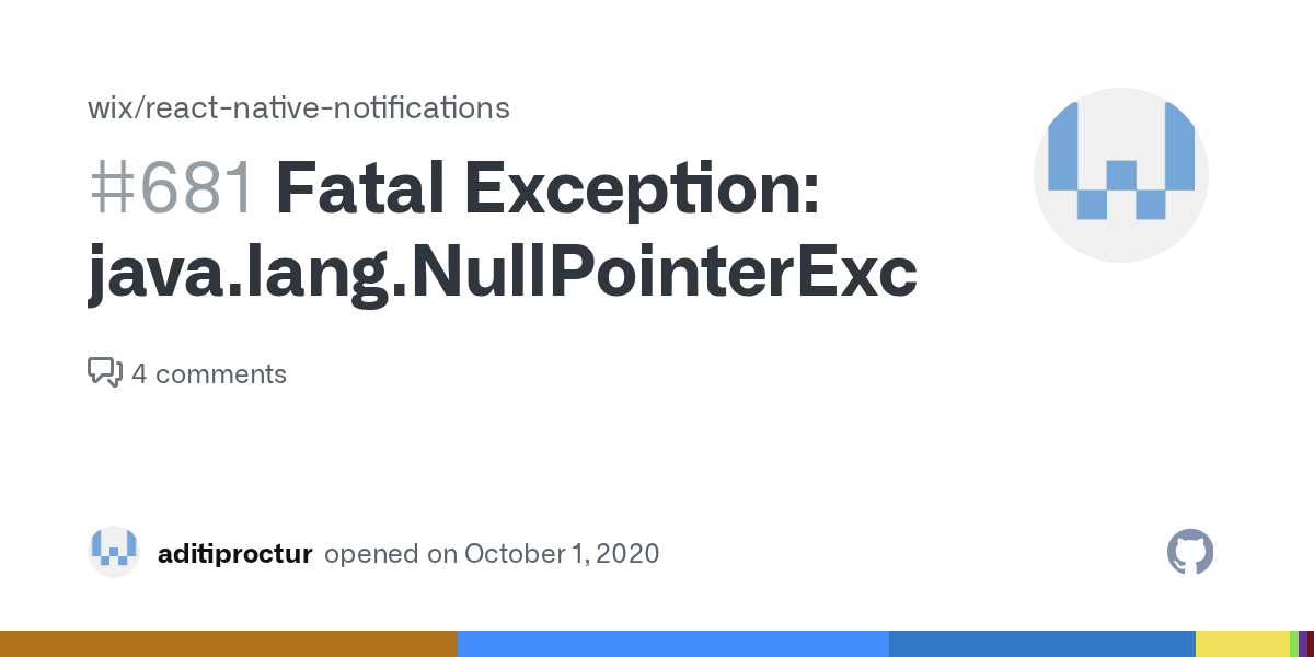 Fatal Exception java.lang.NullPointerException · Issue 681 · wix