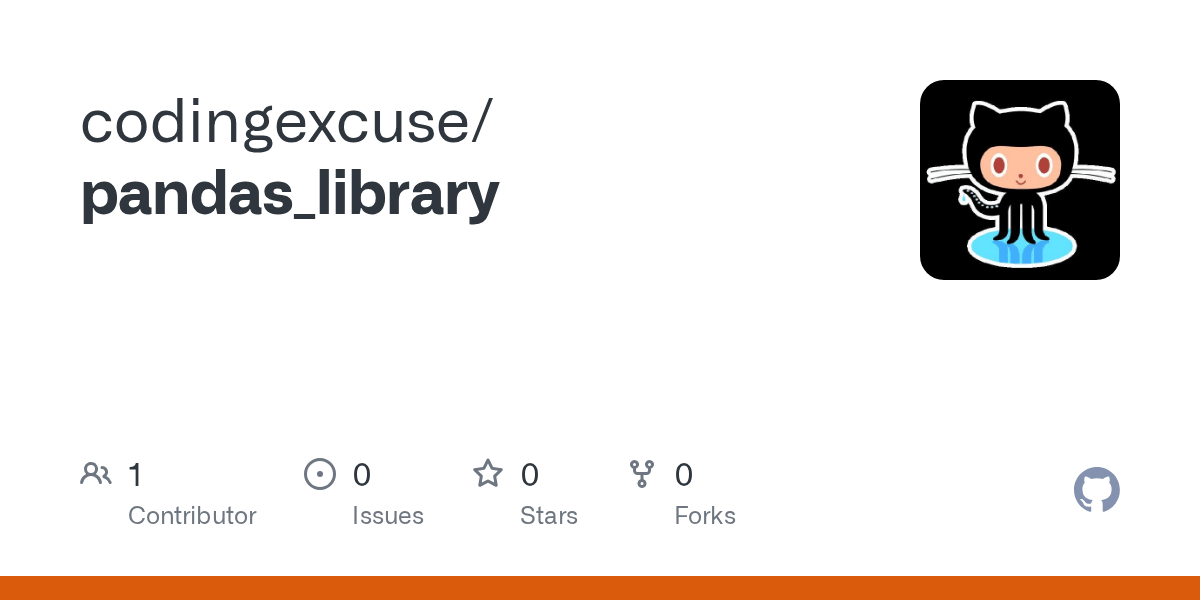 GitHub codingexcuse/pandas_library