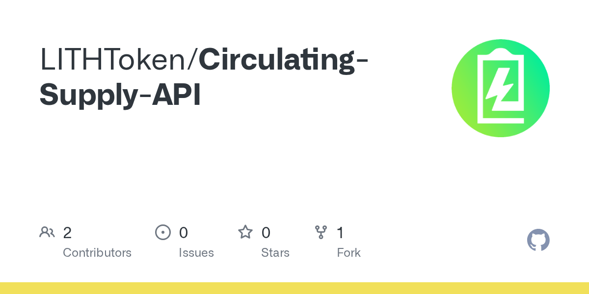 GitHub LITHToken/CirculatingSupplyAPI