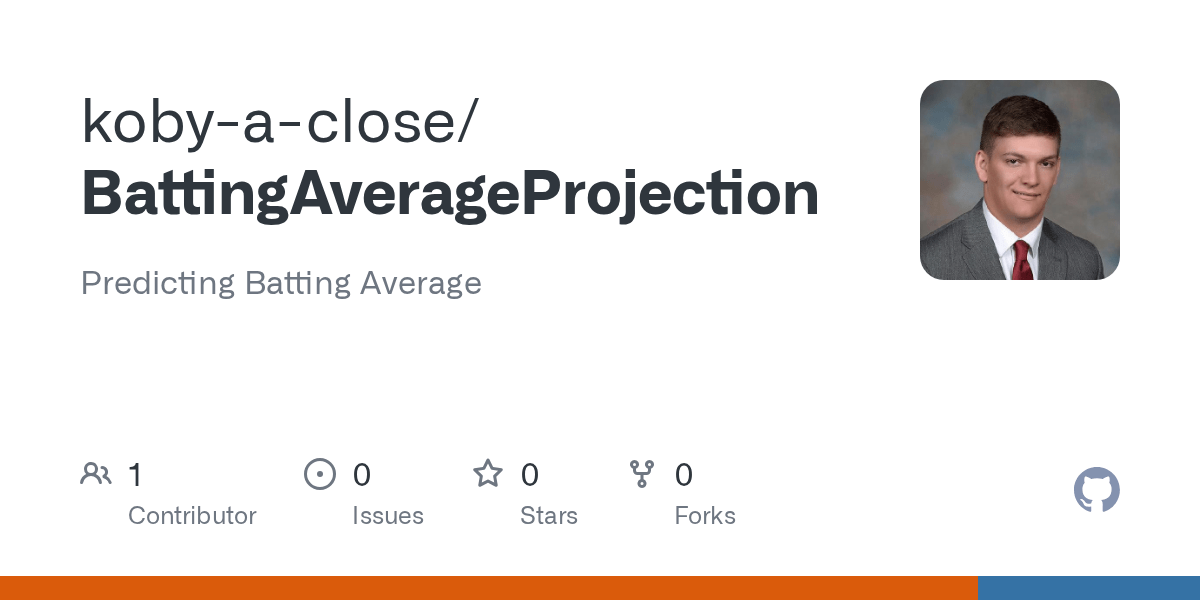 GitHub kobyaclose/BattingAverageProjection Predicting Batting Average