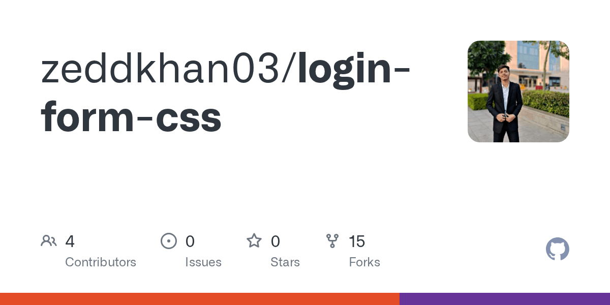 GitHub zeddkhan03/loginformcss