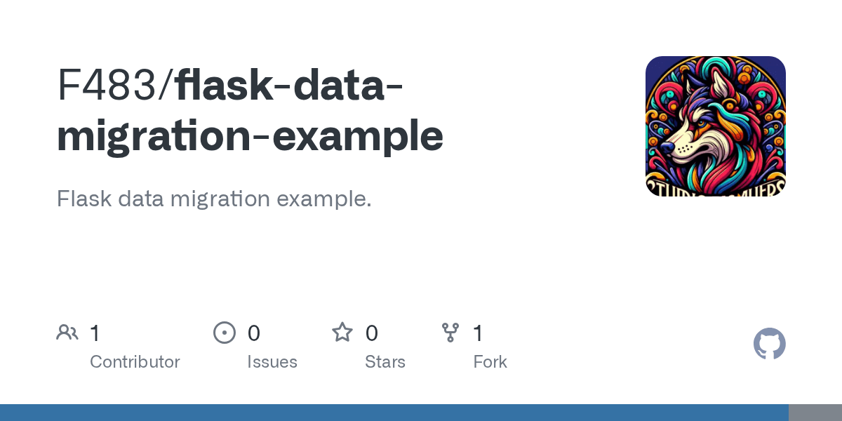 GitHub F483/flaskdatamigrationexample Flask data migration example.