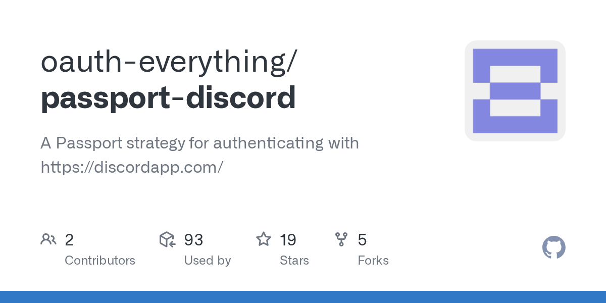 GitHub oautheverything/passportdiscord A Passport strategy for