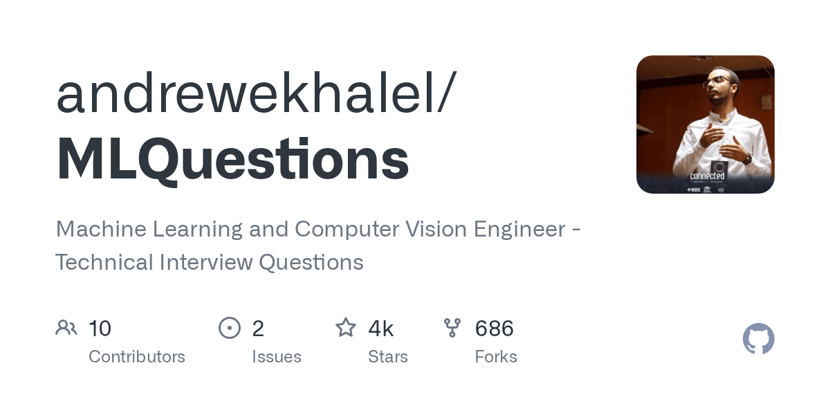 GitHub andrewekhalel/MLQuestions Machine Learning and Computer
