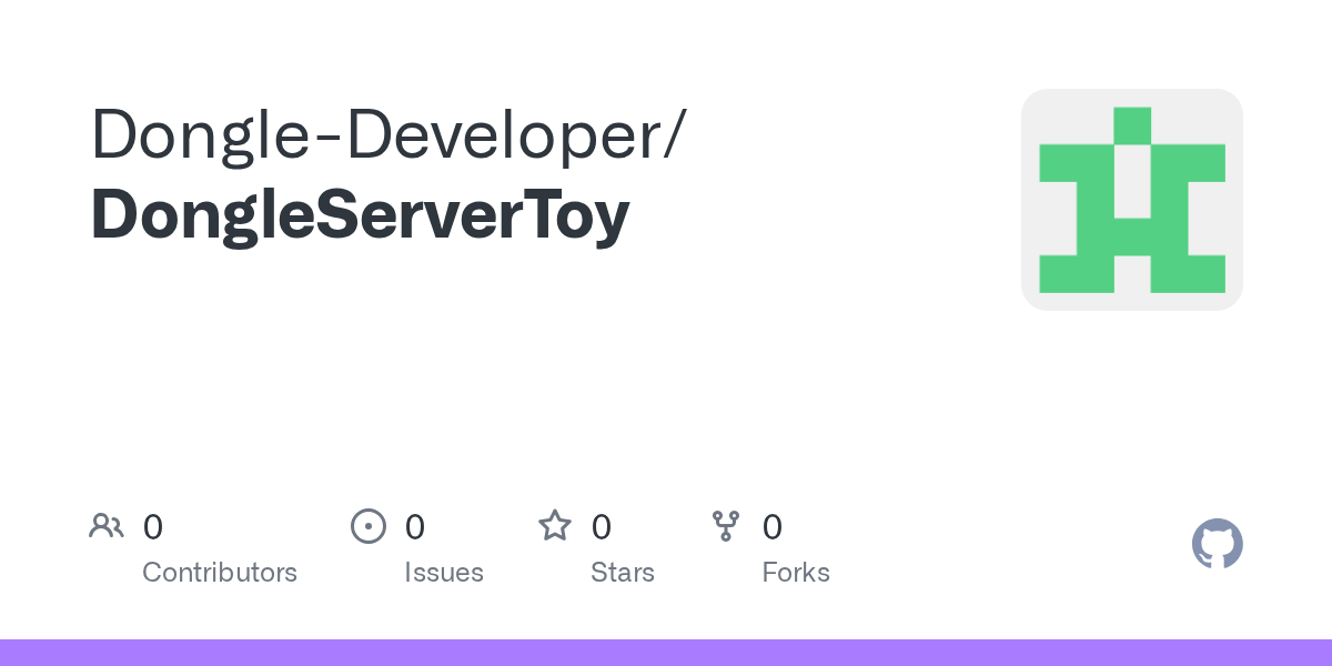 GitHub - Dongle-Developer/DongleServerToy