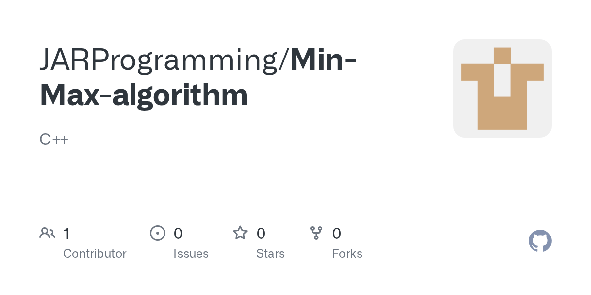 GitHub JARProgramming/MinMaxalgorithm C++