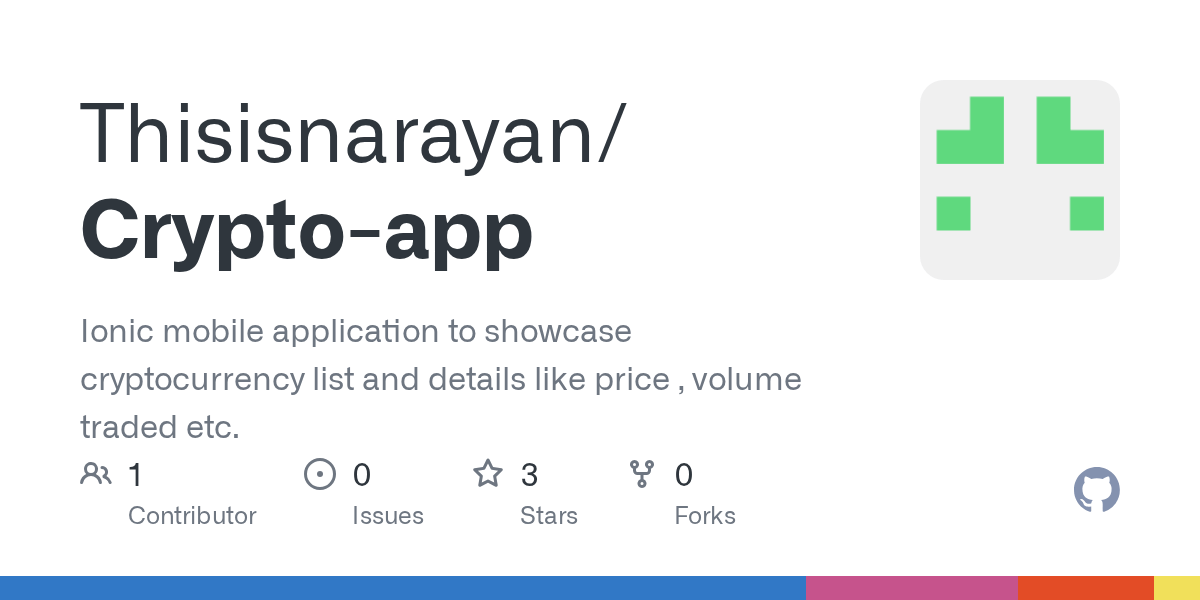 GitHub Thisisnarayan/Cryptoapp Ionic mobile application to showcase