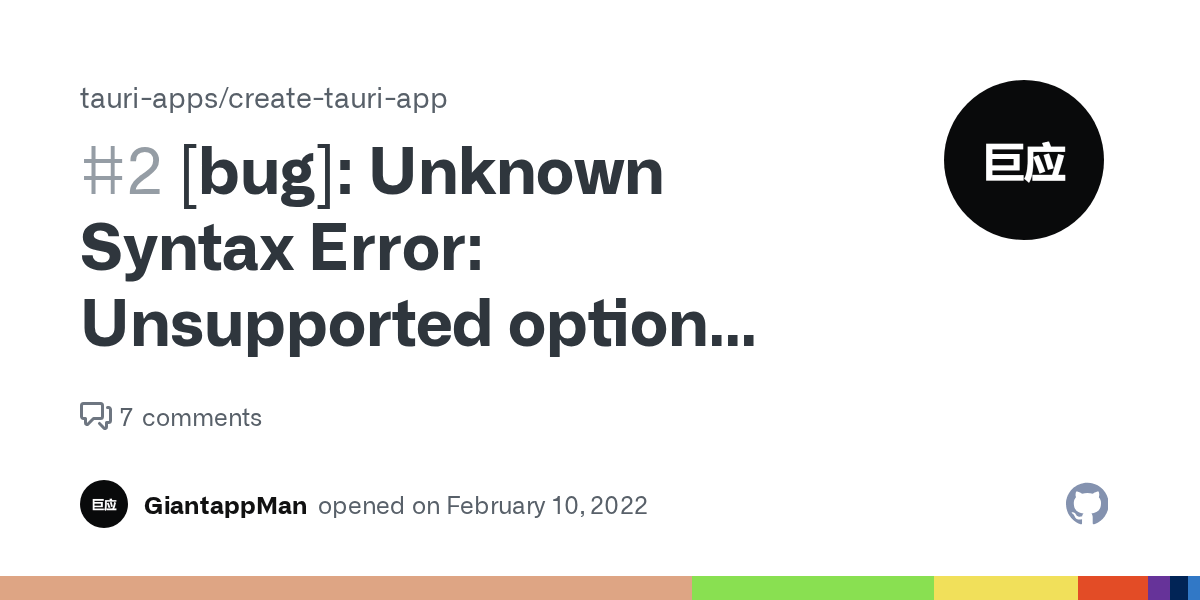 [bug] Unknown Syntax Error Unsupported option name ("ignorescripts