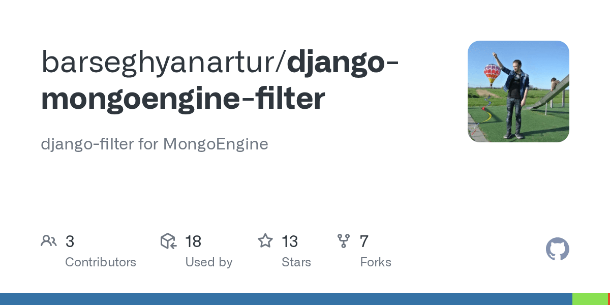 GitHub barseghyanartur/djangomongoenginefilter djangofilter for