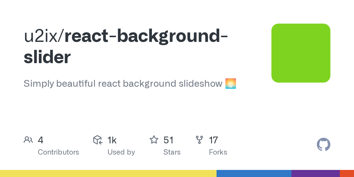 GitHub u2ix/reactbackgroundslider Simply beautiful react
