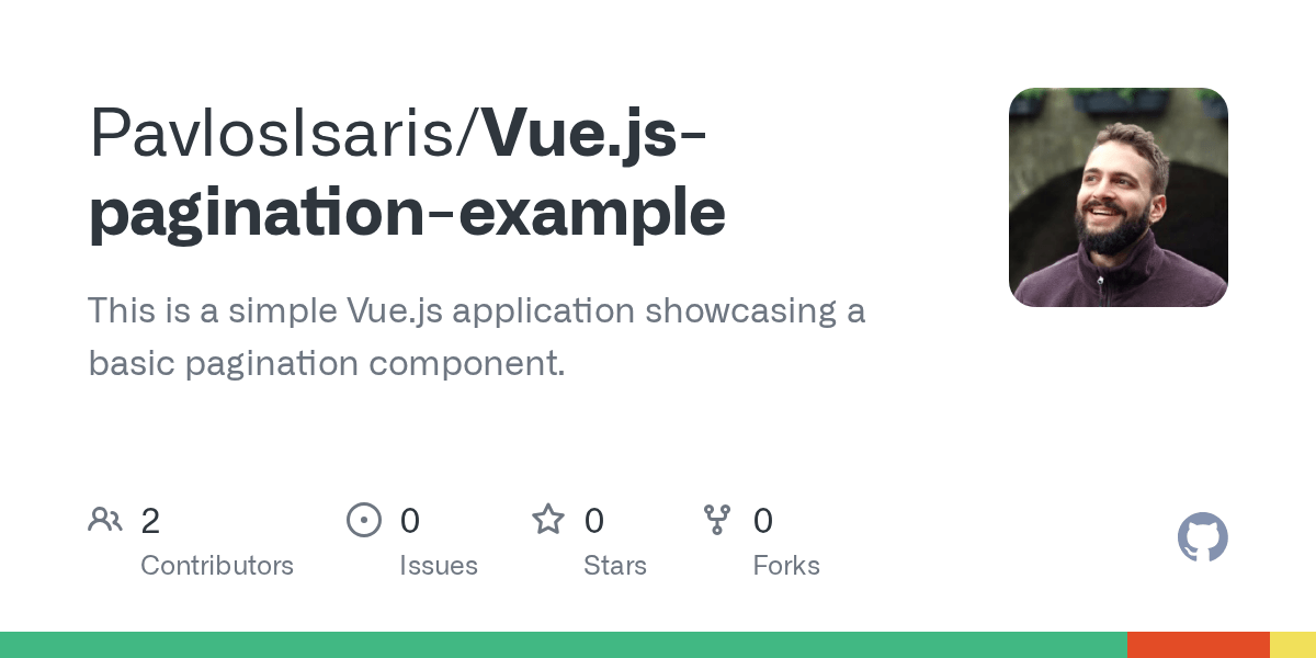 GitHub PavlosIsaris/Vue.jspaginationexample This is a simple Vue