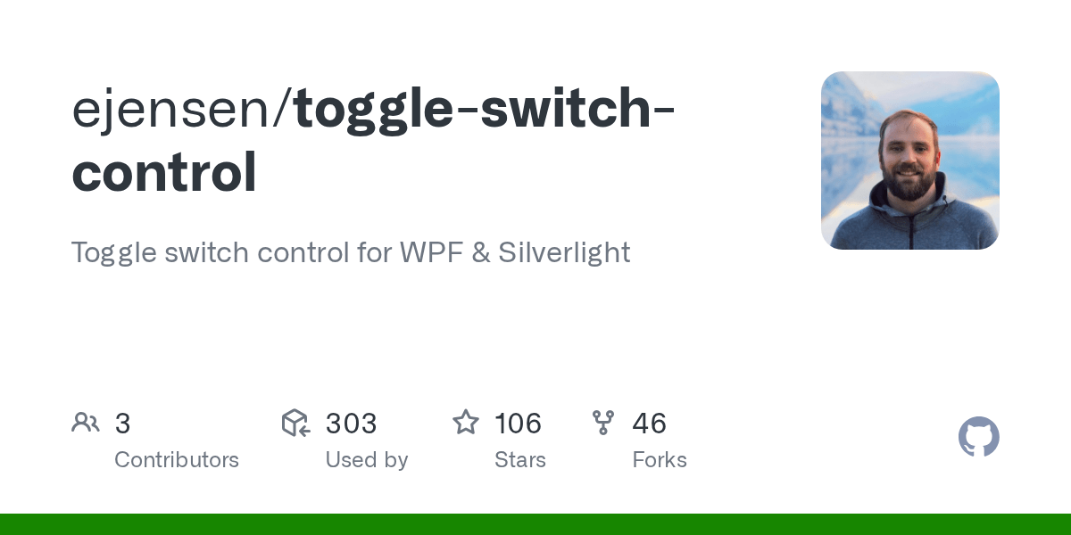 GitHub ejensen/toggleswitchcontrol Toggle switch control for WPF