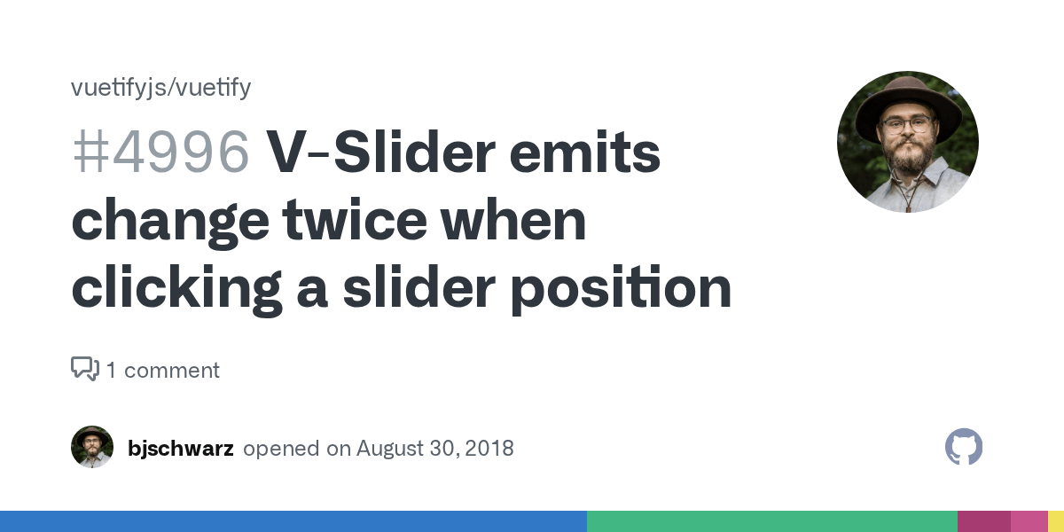 VSlider emits change twice when clicking a slider position · Issue