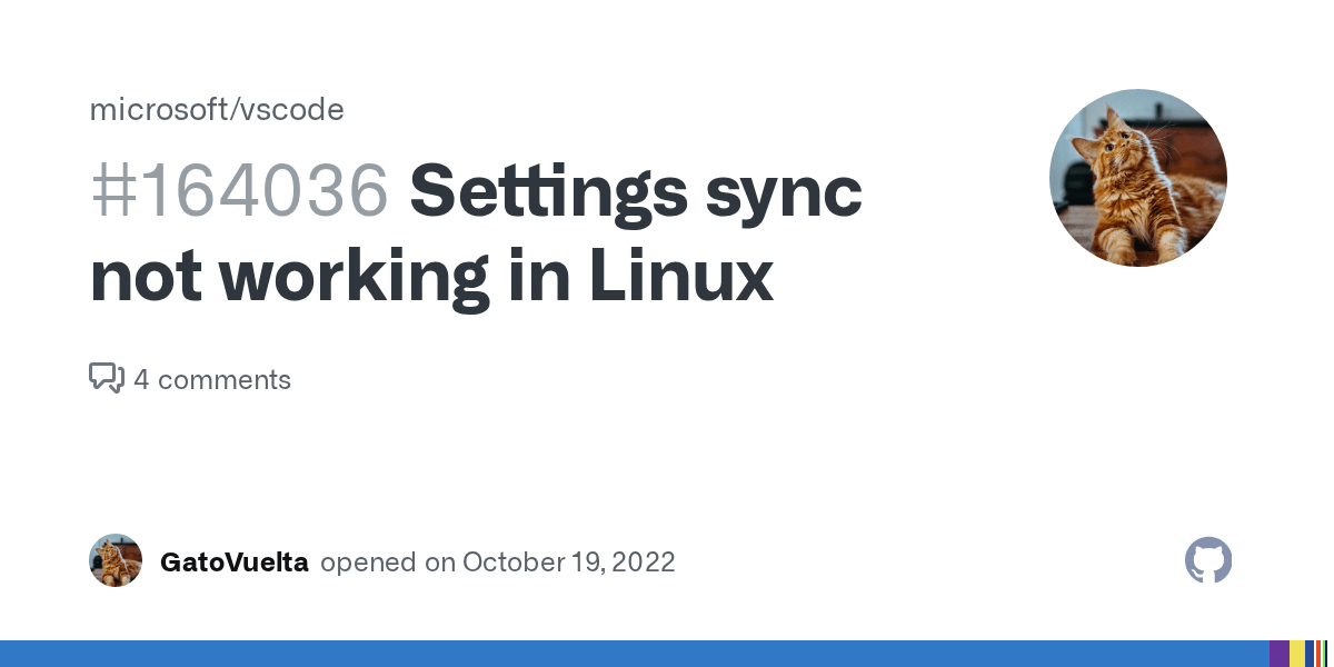 Settings sync not working in Linux · Issue 164036 · microsoft/vscode