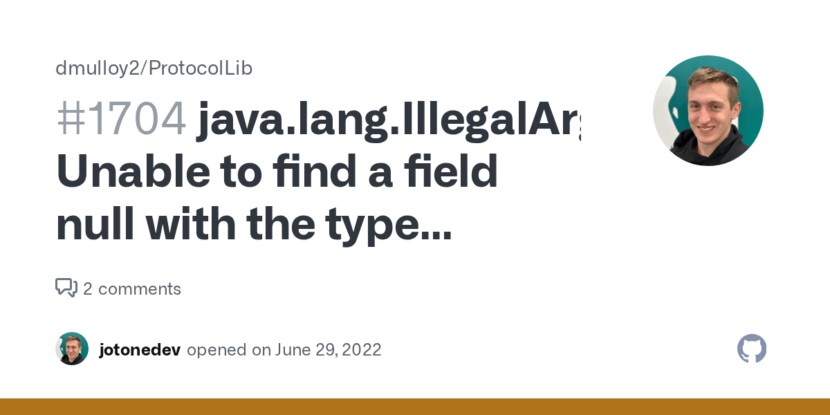 java.lang.IllegalArgumentException Unable to find a field null with
