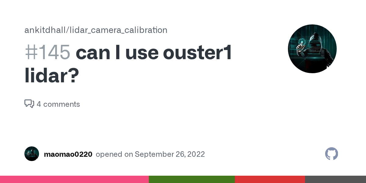 can I use ouster1 lidar? · Issue 145 · ankitdhall/lidar_camera