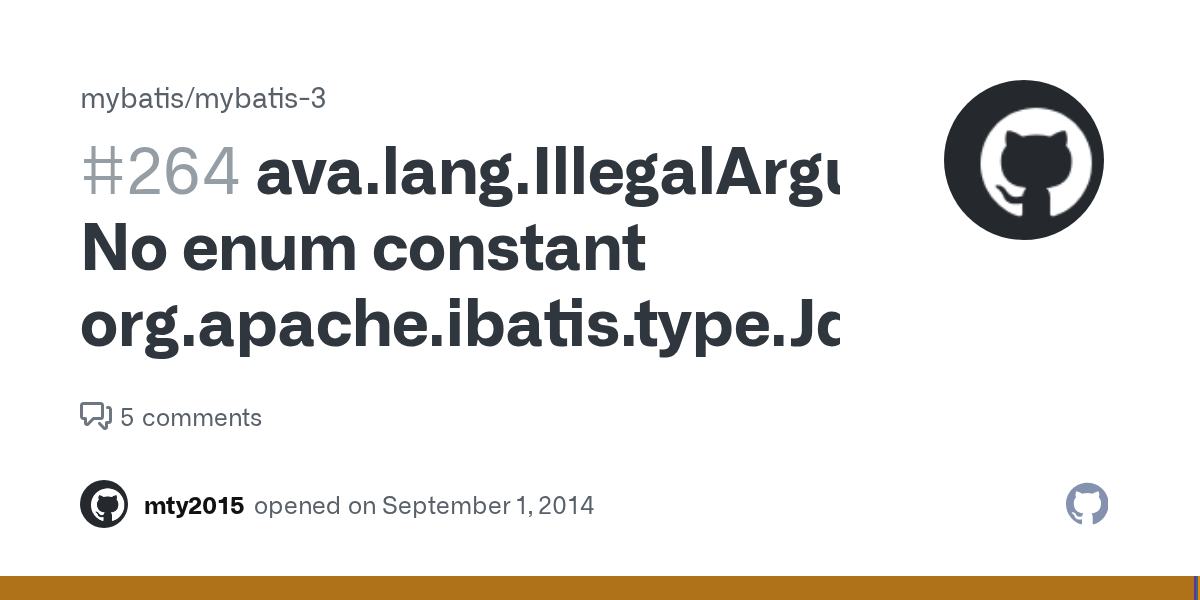 ava.lang.IllegalArgumentException No enum constant org.apache.ibatis