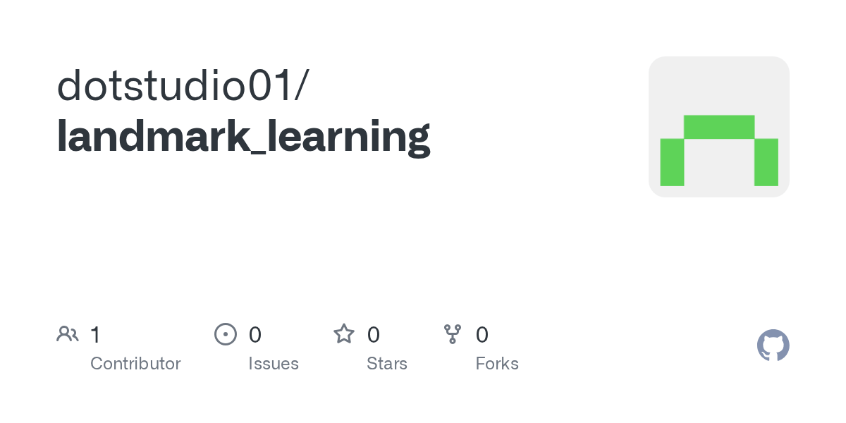 GitHub dotstudio01/landmark_learning