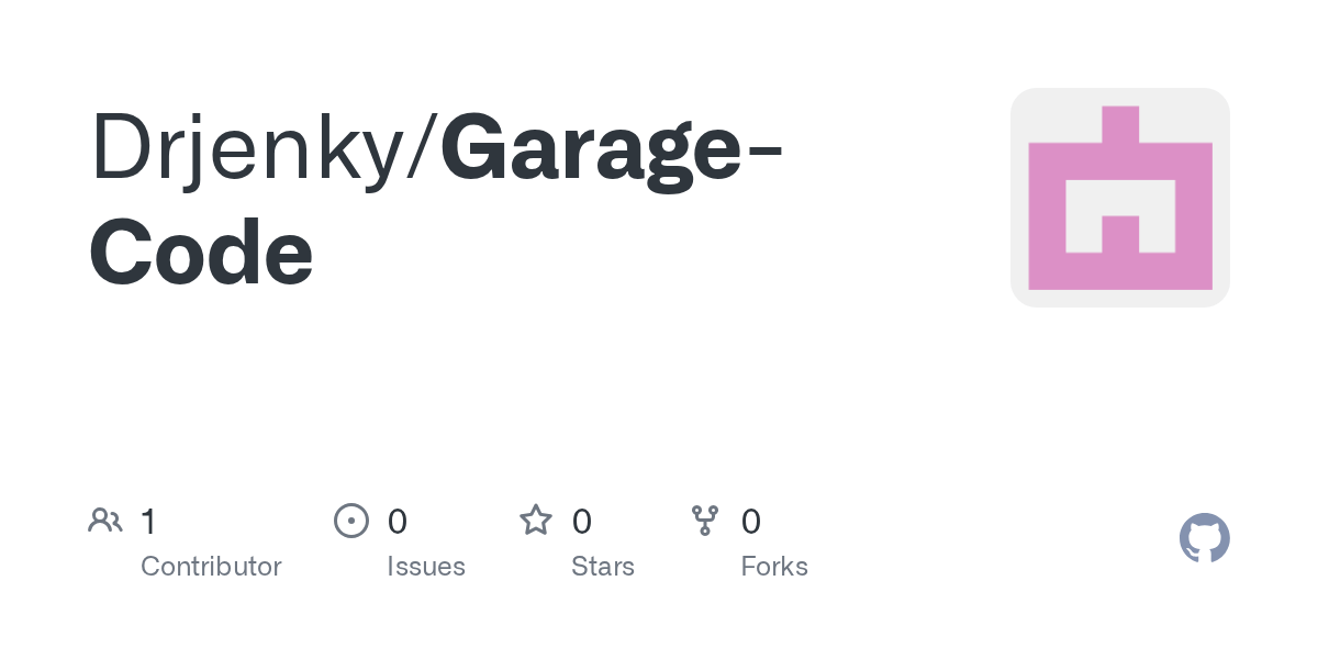 GitHub Drjenky/GarageCode
