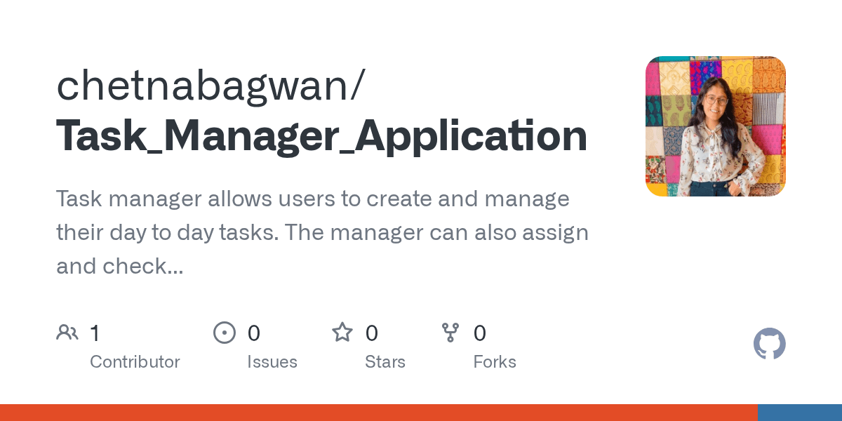 GitHub chetnabagwan/Task_Manager_Application Task manager allows
