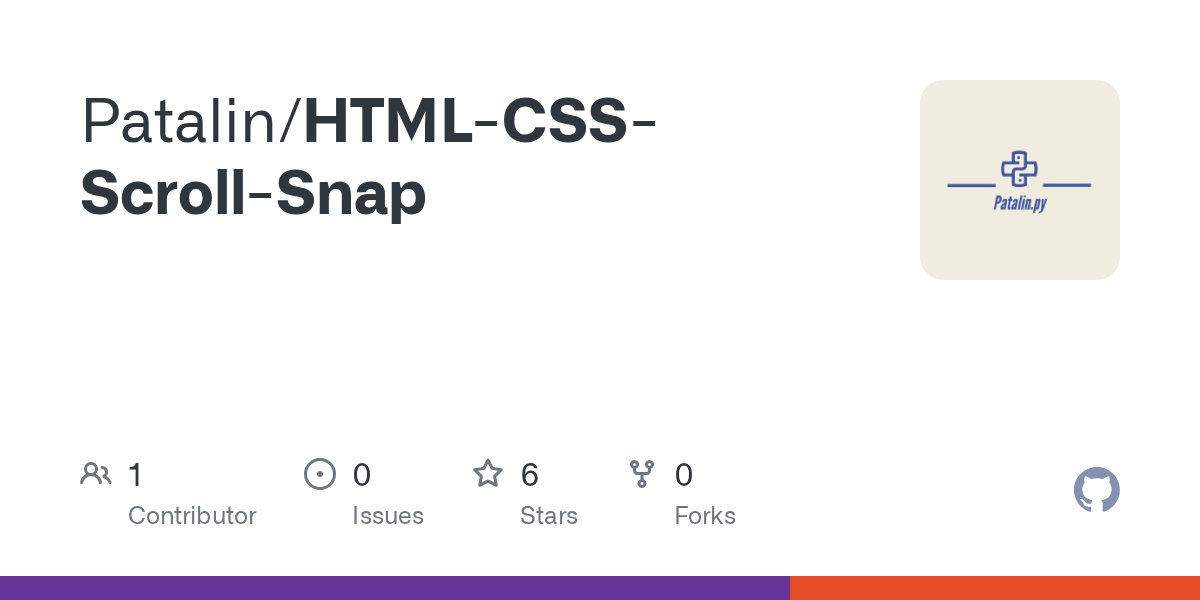 GitHub Patalin/HTMLCSSScrollSnap