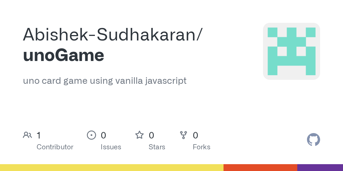 GitHub - Abishek-Sudhakaran/unoGame: uno card game using vanilla javascript
