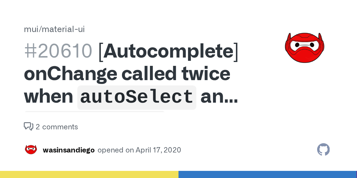 onChange called twice when `autoSelect` and