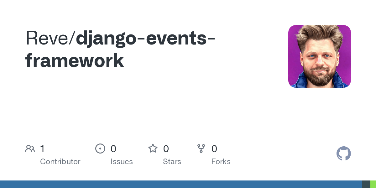 GitHub Reve/djangoeventsframework