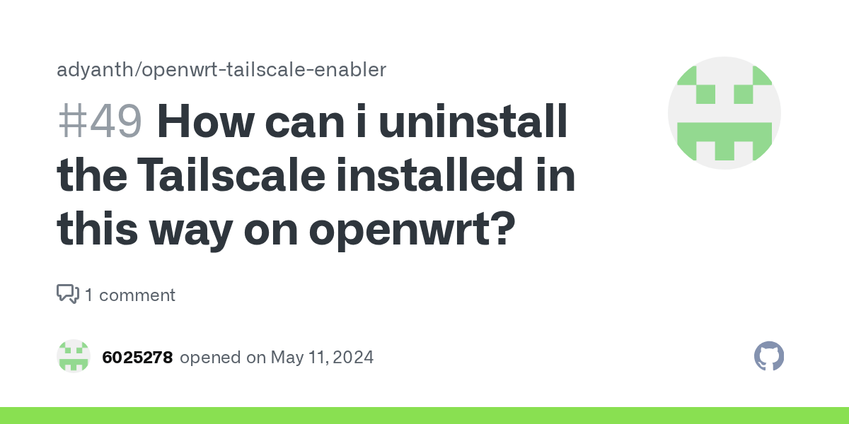 How can i uninstall the Tailscale installed in this way on openwrt