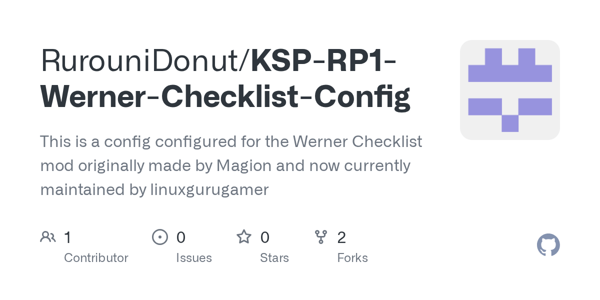 KSPRP1WernerChecklistConfig/README.md at master · RurouniDonut/KSP