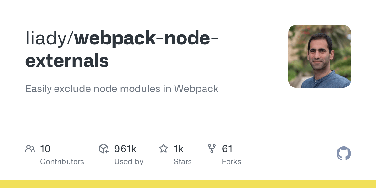 GitHub liady/webpacknodeexternals Easily exclude node modules in