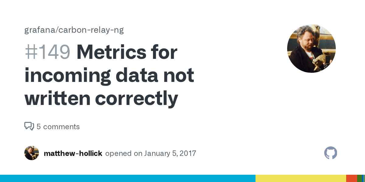 Metrics for data not written correctly · Issue 149 · grafana