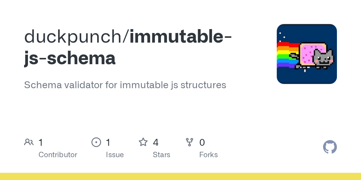 GitHub duckpunch/immutablejsschema Schema validator for immutable