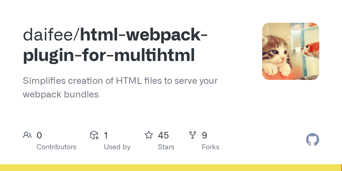 GitHub daifee/htmlwebpackpluginformultihtml Simplifies creation
