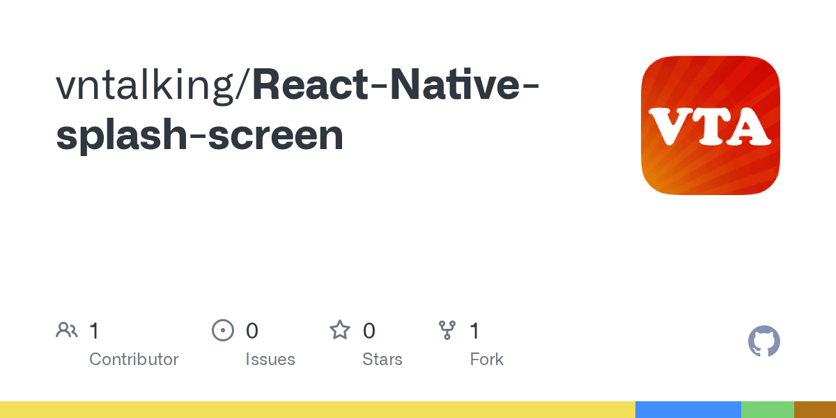 GitHub vntalking/ReactNativesplashscreen