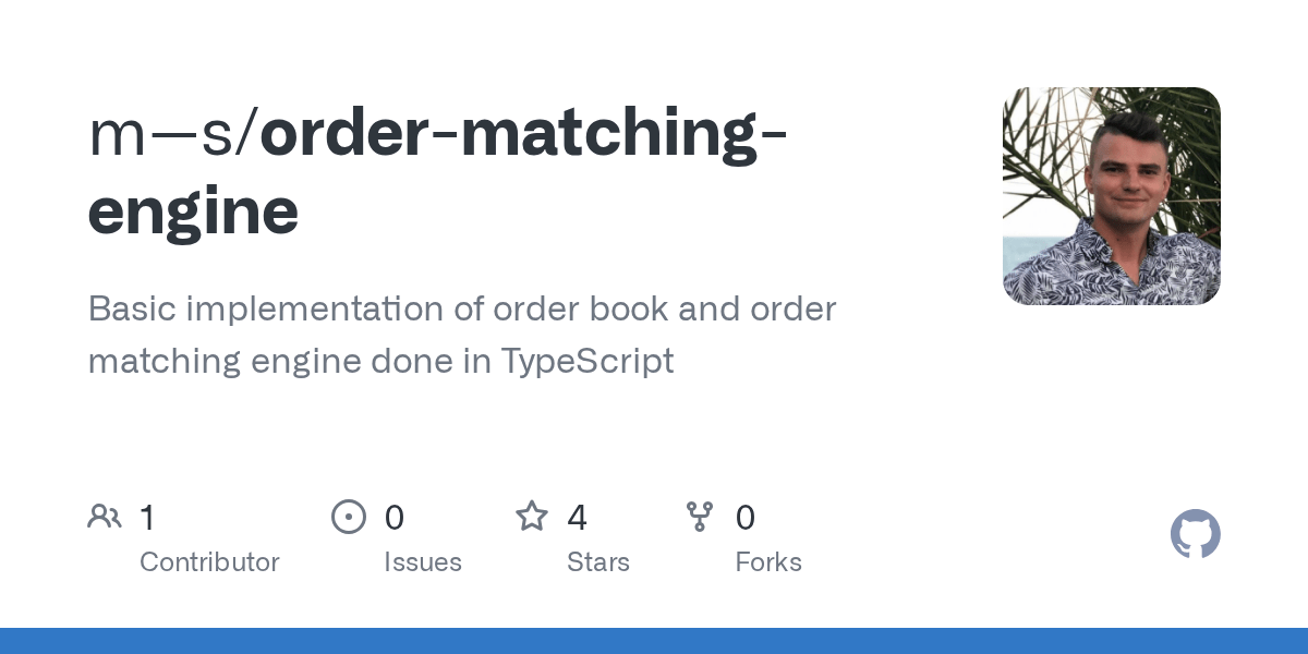 GitHub - m--s/order-matching-engine: Basic implementation of order book