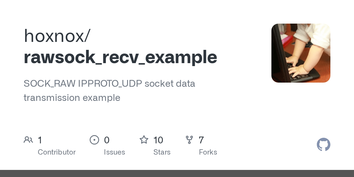 GitHub hoxnox/rawsock_recv_example SOCK_RAW IPPROTO_UDP socket data