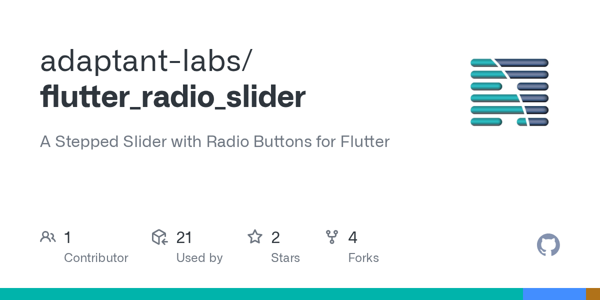 GitHub adaptantlabs/flutter_radio_slider A Stepped Slider with Radio Buttons for Flutter
