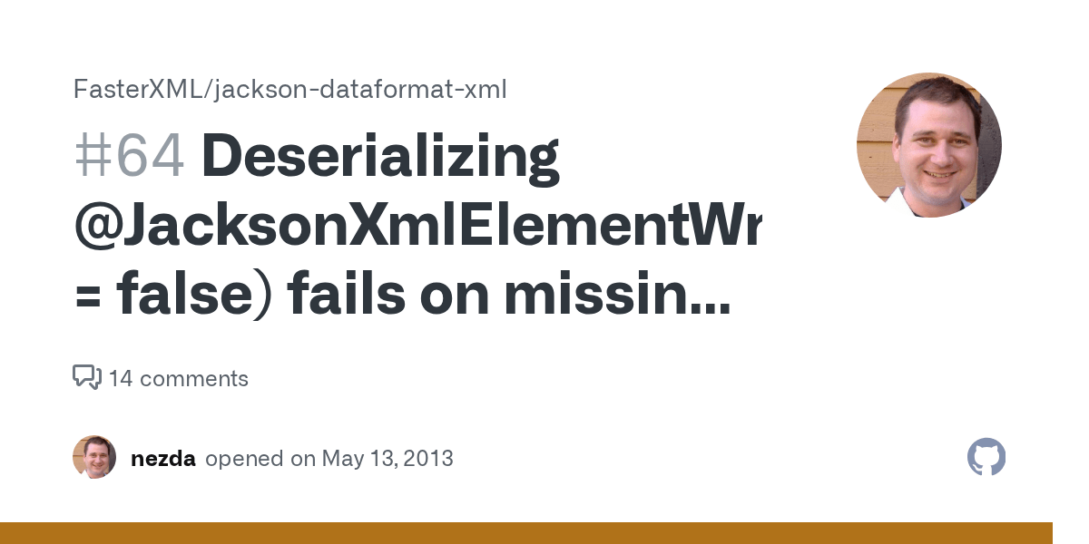 Deserializing JacksonXmlElementWrapper(useWrapping = false) fails on missing (optional
