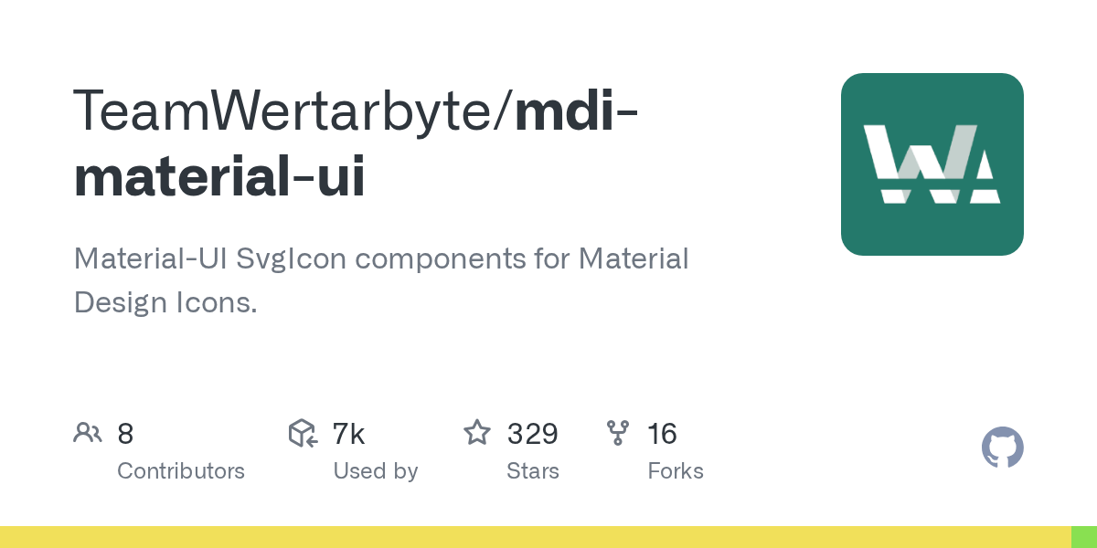 GitHub TeamWertarbyte/mdimaterialui MaterialUI SvgIcon components