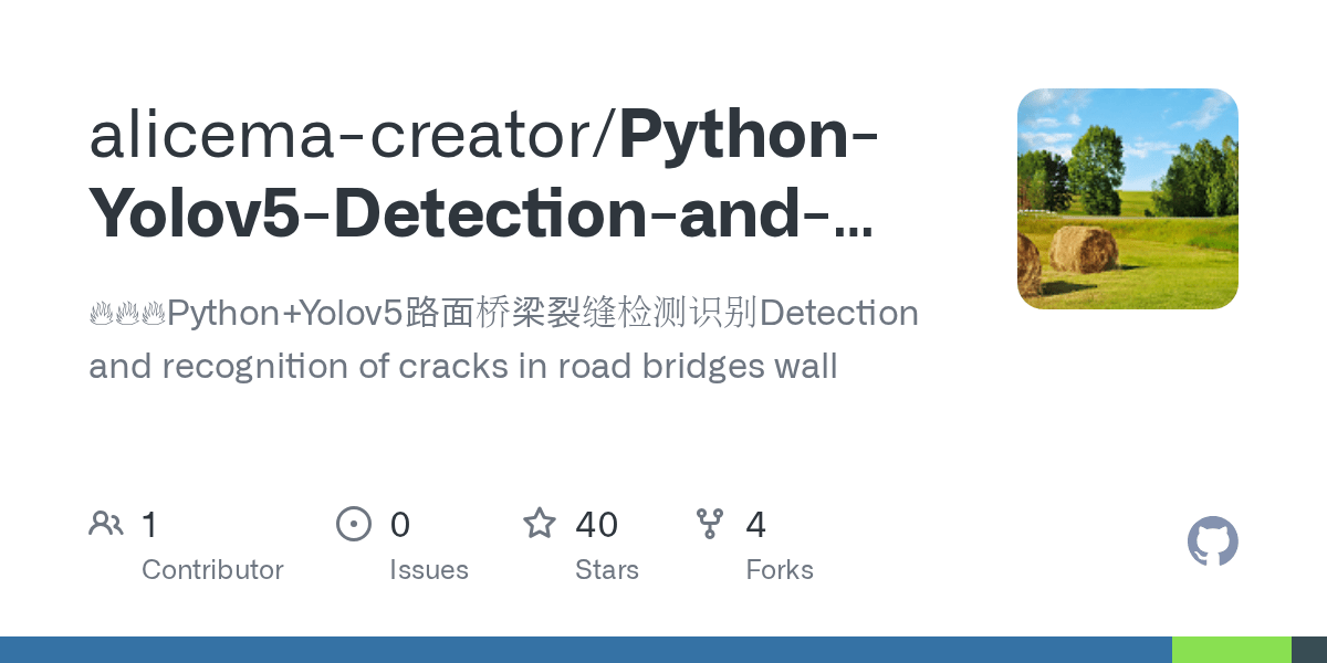 PythonYolov5Detectionandrecognitionofcracksinroadbridgeswall