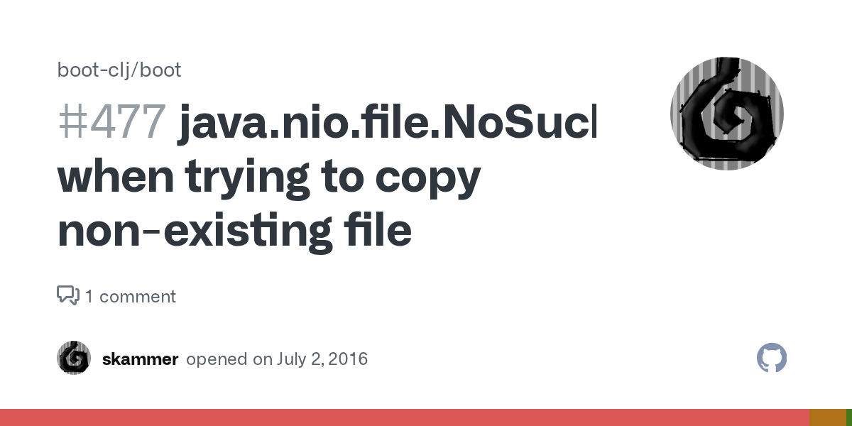 java.nio.file.NoSuchFileException when trying to copy nonexisting file