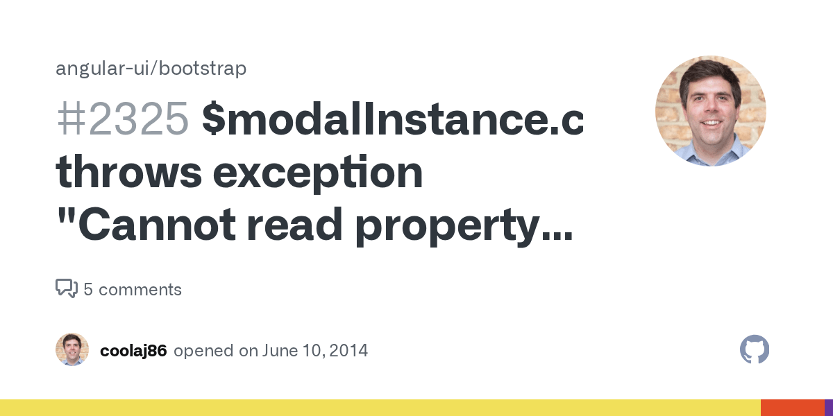 modalInstance.close(result) throws exception "Cannot read property