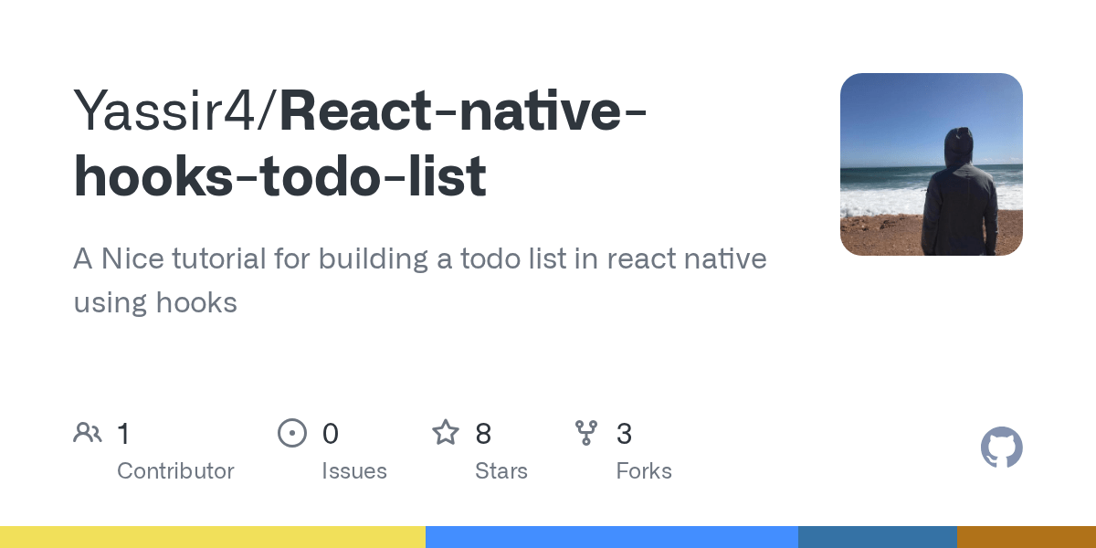 GitHub Yassir4/Reactnativehookstodolist A Nice tutorial for