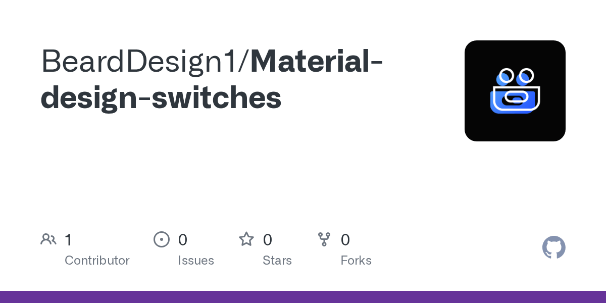 GitHub BeardDesign1/Materialdesignswitches